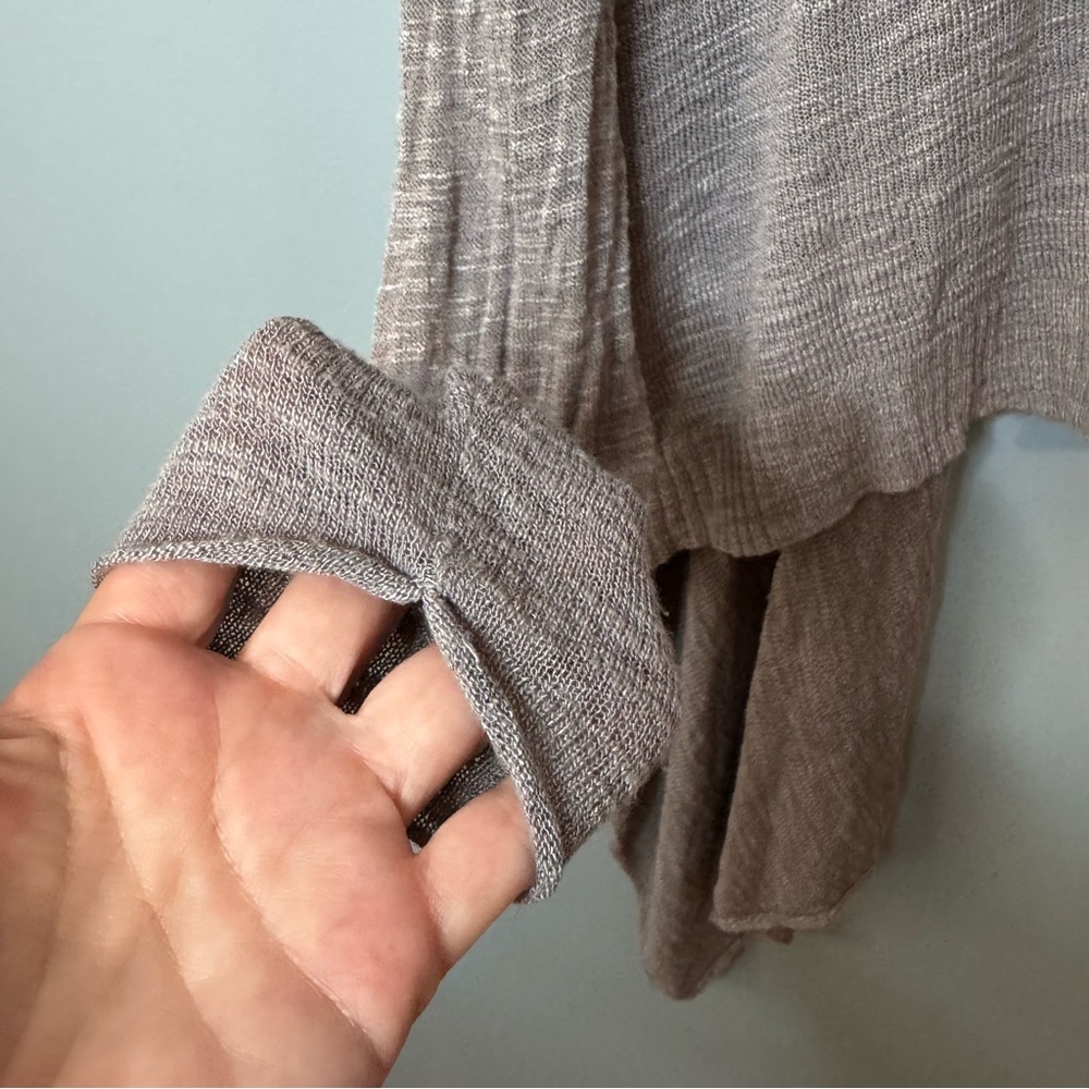 Torrid Slub Cardigan Drape Front Sweater in Gray. Size 1 (1X or 14/16) - Picture 6 of 14